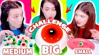 ASMR Big, Medium and Small Plate | Gummy Eyeballs Mukbang