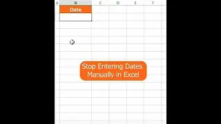 How to Automatically write date in excel