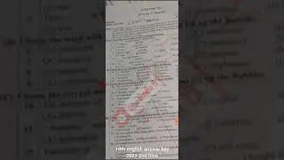 10th english paper answer key 2nd time 2023