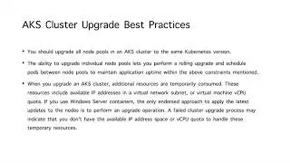 What Happens When You Do a Cluster (Single Node) Upgrade for  Azure Kubernetes Service ?