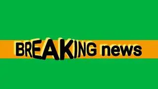 green screen BREAKING NEWS animation for news channel  || green screen market