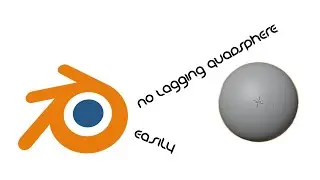 A way to add a no-lagging, sculpting quadsphere in Blender 3.4