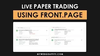 Live Paper Trading for Free Online using frontpage | Live Paper Trading