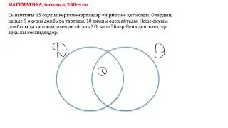 Математика, 6-сынып, 280 есеп. Сыныптағы 15 оқушы көркемөнерпаздар үйірмесіне қатысады.