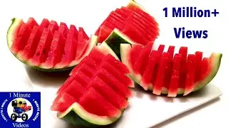 How to Quickly Cut and Serve a Watermelon / Cutting Skills, Fruit Decoration, Garnish
