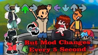 Friday Night Funkin LUCA MOD But Mod CHANGES EVERY 5 second (Luca and Secret Characters)
