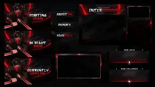[FREE] Twitch Overlay Pack – Shadow Katana Theme for OBS & Streamlabs (2025)