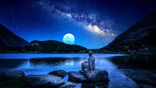 Deep Humming Vibrational Music  Amazing Stars and Moon Visuals