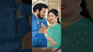 Couple portraits adduthera✨ #artshorts #adduthera #fabricpainting #wedding inspiration ing