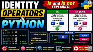Identity Operators in Python | is and is not Operators Explained with Examples