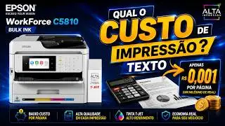Custo de impressão em texto - Epson WorkForce