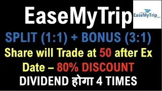 EaseMyTrip Bonus share | EaseMyTrip Split share | 3:1 Bonus + 1:1 Split