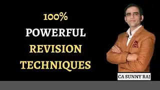 revision techniques for students | revision techniques for ca students | hindi | latest