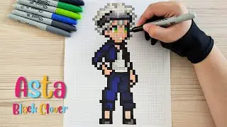 Como dibujar a ASTA de BLACK CLOVER en PIXEL ART – Tutorial paso a paso