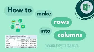 Excel Pivot Table: How to Make Rows into Columns