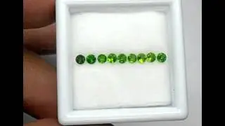 0 53cts  9pcs  Russian Green Chrome Diopside