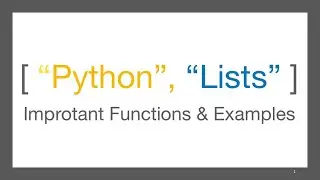 Lab 4 - Python Lists