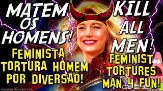 CAPTAIN MARVEL Dumb Feminist Hero: Promotes Man Hate in Deleted Movie Scene! Marvel's Feminism