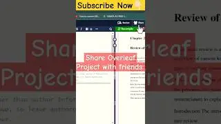 👆🏻Share Overleaf LATEX Project with Your Collaborations #latex #shorts #ytshorts