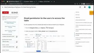 Data Publishing on BigQuery for Data Sharing Partners | GSP1032