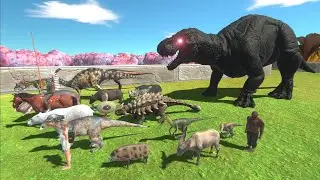 Escape from DARK TRICERATOPS-REX - Animal Revolt Battle Simulator Escape from Monster