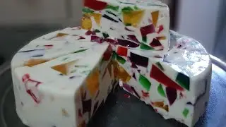 Mosaico de gelatina! Sobremesa deliciosa