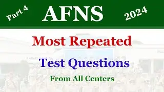 AFNS Test Latest Academic Questions | Afns Test Preparation 2024