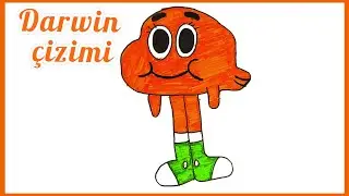 Gumball - darwin çizimi / Darwin drawing |Merve ile çizim zamanı|