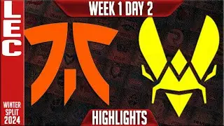 FNC vs VIT Highlights | LEC Winter 2024 Week 1 Day 2 | Fnatic vs Team Vitality