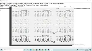 Create Gui Calendar of 2020 upto 2100 years using Python Tkinter.