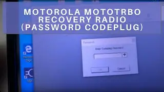 Motorola Mototrbo radio - recovery radio with password codeplug (without having blank codeplug)
