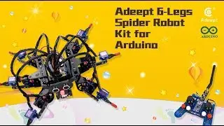 Adeept Hexapod 6 Legs Spider Quadruped  Robot Kit for Arduino with Nano Control Board,Remote Control