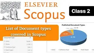 Documents types covered in scopus| Research article | conference paper| Book Chapter| Review Paper