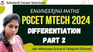 Differentiation Part 2 - Engineering Maths | PGCET 2024 MTech #pgcet2024 #derivatives #pgcetmtech