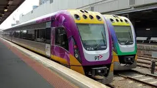 Trains at Southern Cross Station in Melbourne