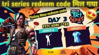 Free Fire Redeem code Today 11 April free Fire new event l tri series Redeem Code aaj ka redeem code