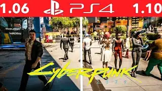 Cyberpunk 2077 PS4 PATCH 1.10 Crowd Traffic Comparison