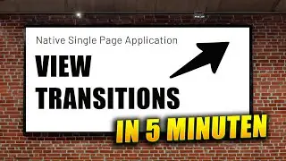 Native Seitenüberblendungen in HTML mit SPA View Transitions - in 5 Minuten