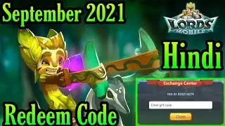 Lords Mobile September 2021 Redeem Code | lords mobile new redeem code 2021 | Lords Mobile