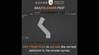 Quick Extrusion in Blender