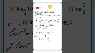 Logaritma-Oran Orantı Güzel Soru 💥💥#shorts