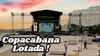 🇧🇷 Lady Gaga Pre-Show in Copacabana. Stage and Boardwalk Setup | Walking Tour