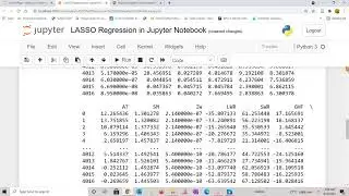 LASSO Regression in Jupyter Notebook