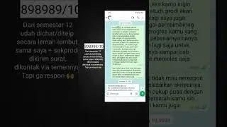 Rating chat kaprodi dengan mahasiswa semester 14