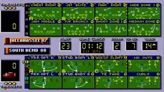Bill Walsh College Football (Sega CD): South Bend '88 vs Tallahassee '87