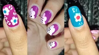 4 Beautiful nail art design💅💅 Easy DIY nail art just using household items ❤❤❤