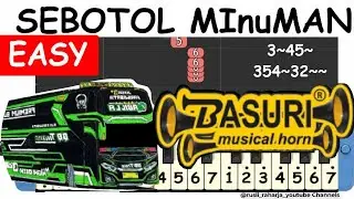 Basuri sebotol minuman not pianika
