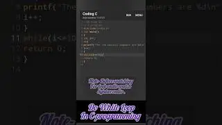 Do While Loop in C-Programming With Example 