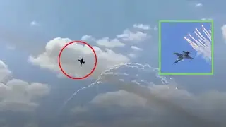 Ukrainian Fighter Jet Flies Low And Fires Missiles At Targets