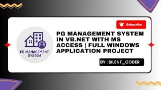 PG Management System in VB.NET with MS Access | Full Windows Application Project 